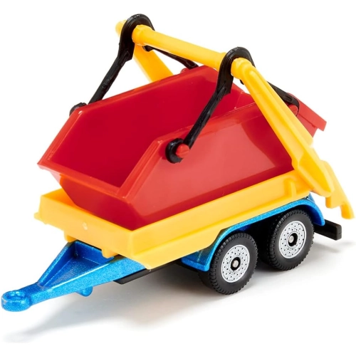 Ciężarówka z kontenerem budowlanym i przyczepą model metalowy SIKU S1695Ciężarówka z kontenerem budowlanym i przyczepą model metalowy SIKU S1695